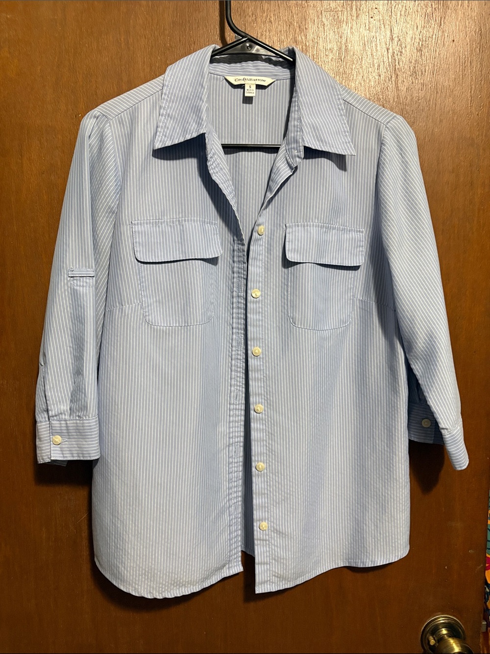 croft & barrow Light Blue Pinstripe Men's Shirt Jacket